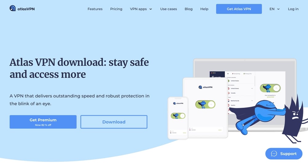 Atlas VPN review - compatibility with all popular platforms