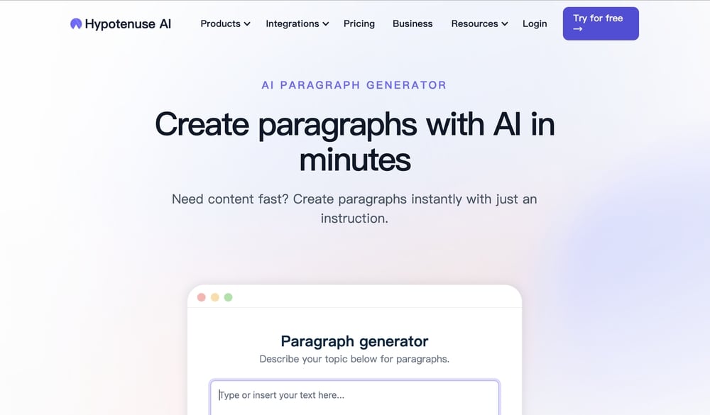 Best AI Paragraph Generator Tools - Hypotenuse AI