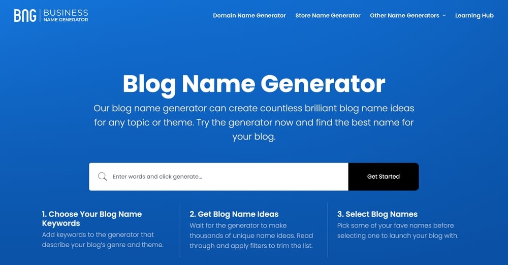 Best Free Blog Name Generators - Business Name Generator