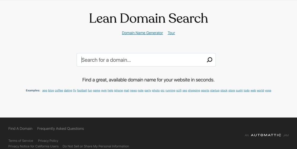 Best Free Blog Name Generators - Lean Domain Search