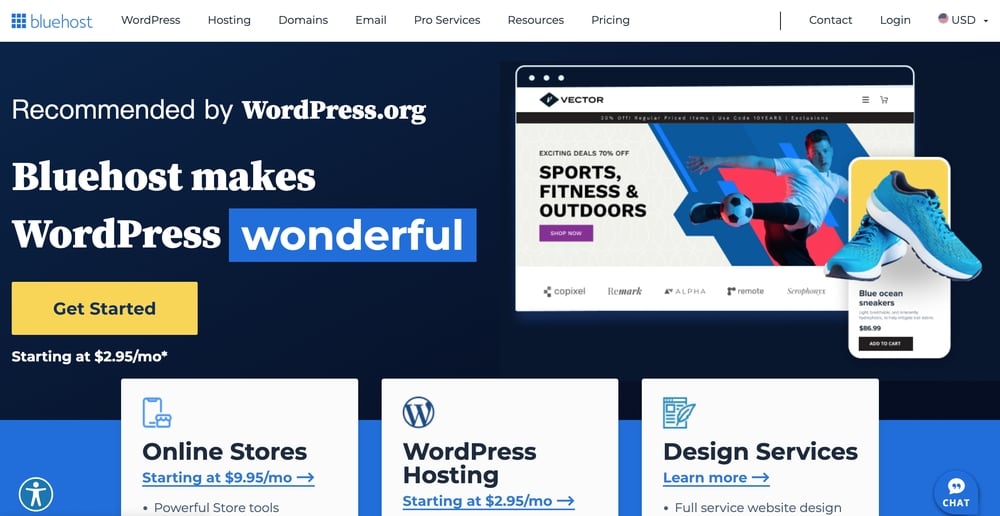 Best WordPress Hosting for Bloggers - bluehost