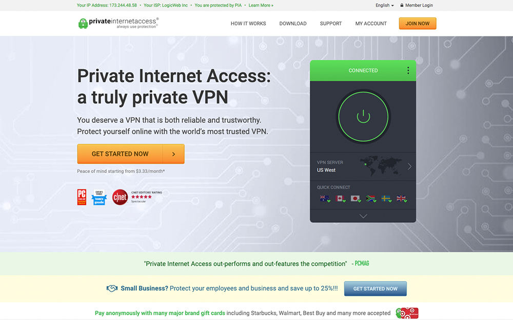 PIA-official-website-Private Internet Access VPN Review